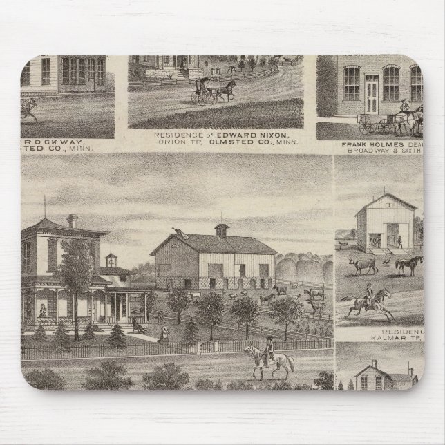 Mousepad Residências, empresas e cidade de Eyota (Frente)