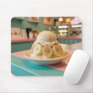 Mousepad Resin Banana Sundae | Retro Ice Cream Shop