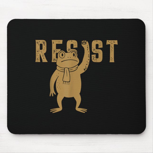 Mousepad Resist Frog Rtland Frog Protest For Men Women  (Frente)