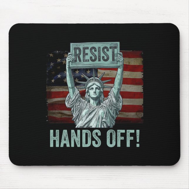 Mousepad Resist Resistir Estátua da Liberdade Protesto das  (Frente)
