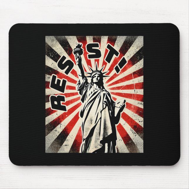 Mousepad Resiste À Estátua Teatral Da Liberdade Resistir Ao (Frente)