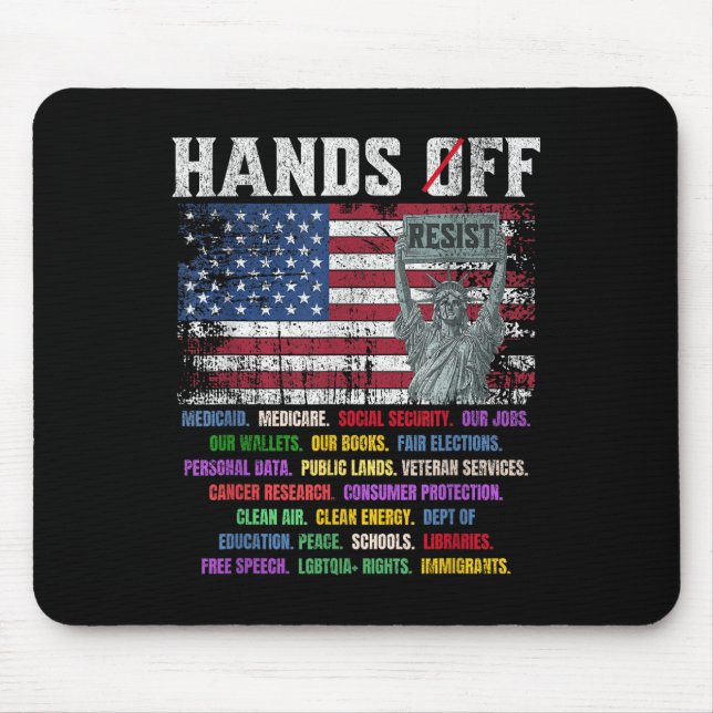 Mousepad Resistência À Estátua Da Liberdade Dos Eua (Frente)