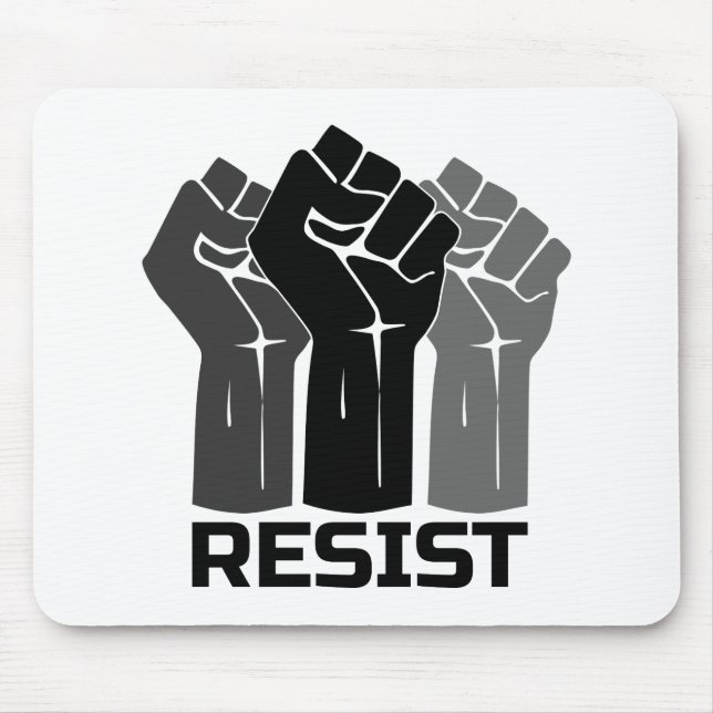 Mousepad Resistir com punho - em preto 0003 (Frente)