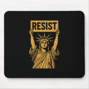 Mousepad Resistir Estátua da Liberdade Rebelde Protesto Con