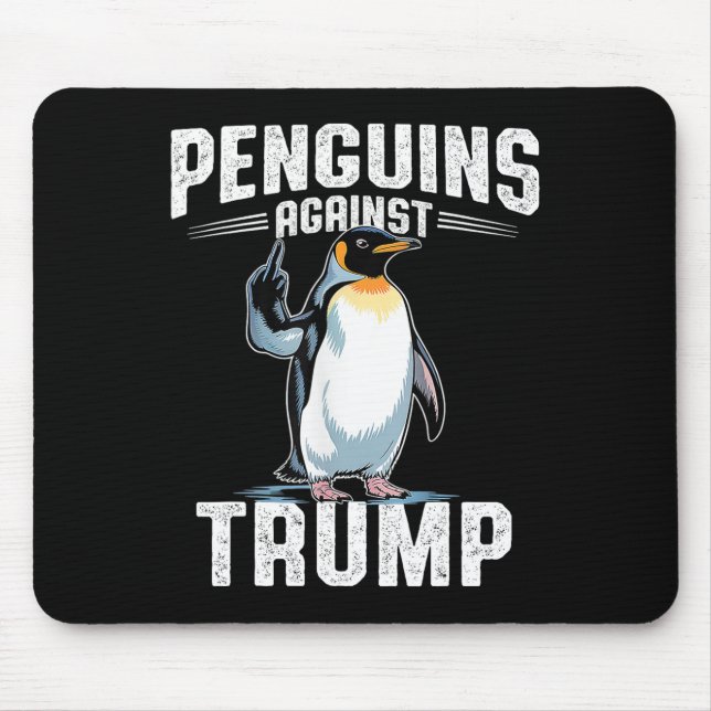 Mousepad Resistir Pinguins Contra Trump - Tornar o Imposto  (Frente)