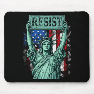 Mousepad Resistir Retro Não Meu Presidente Anti-trump