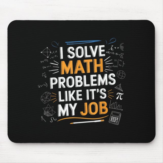 Mousepad Resolva Problemas de Matemática Como Emprego Profe (Frente)