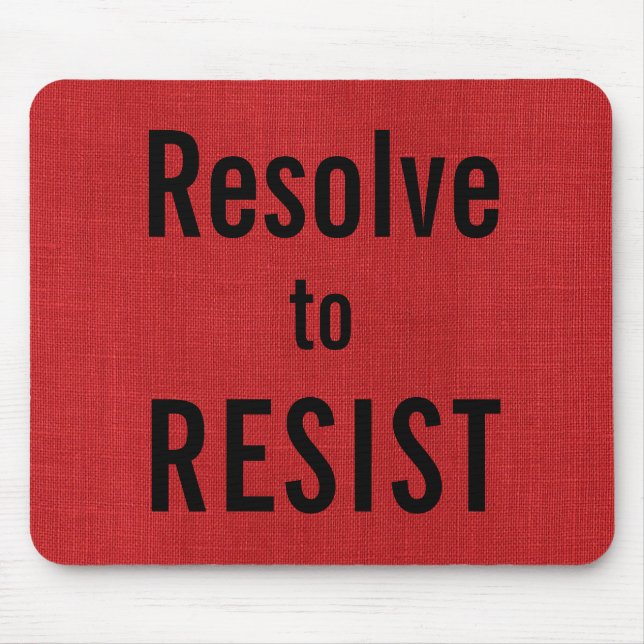 Mousepad Resolver para RESIST, texto em Textura de Linn Ver (Frente)