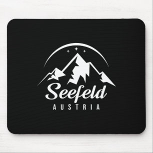 Mousepad Resort de Esqui Seefeld Áustria Esqui Snowboard So