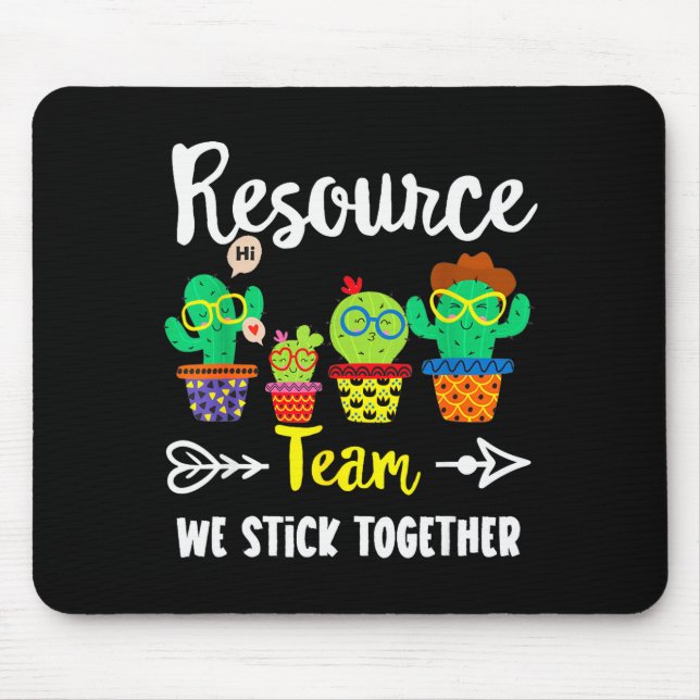 Mousepad Resource Team, Funny Cactus Crew Resource Teacher  (Frente)