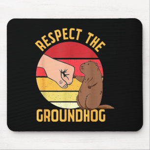 Mousepad Respeite a Camiseta do Groundhog Engraçado Woodchu