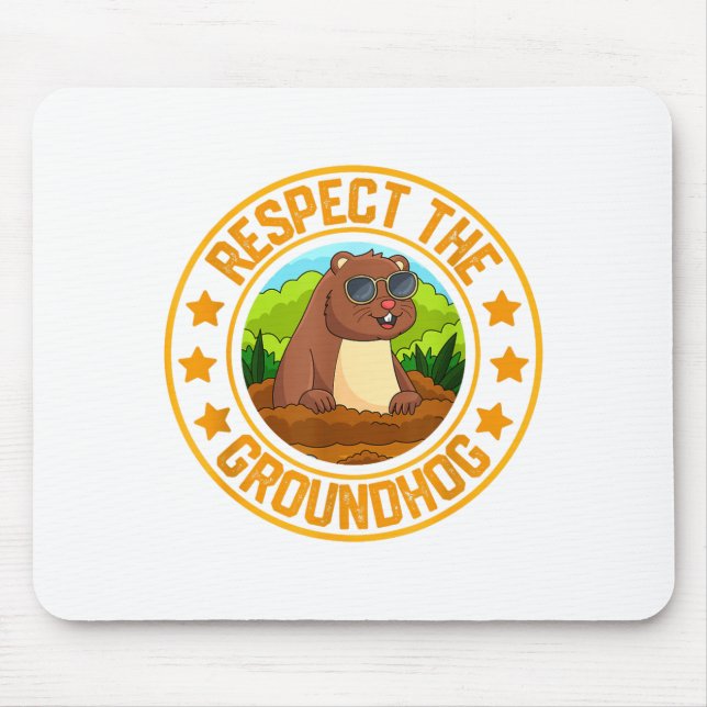 Mousepad Respeite engraçado o dia do esquilo Animais fofos  (Frente)