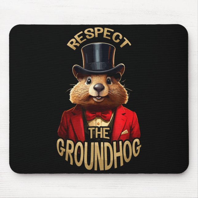 Mousepad Respeite O Dia Do Groundhog Dia Do Groundhog Engra (Frente)