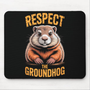 Mousepad Respeite O Groundhog Divertido Punxsutawney Phil F