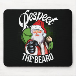 Mousepad Respeite o Natal da Barba Papai Noel Engraçado