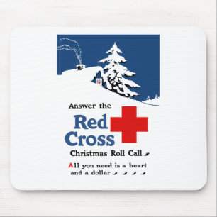 Mousepad Responda à chamada do Natal da cruz vermelha