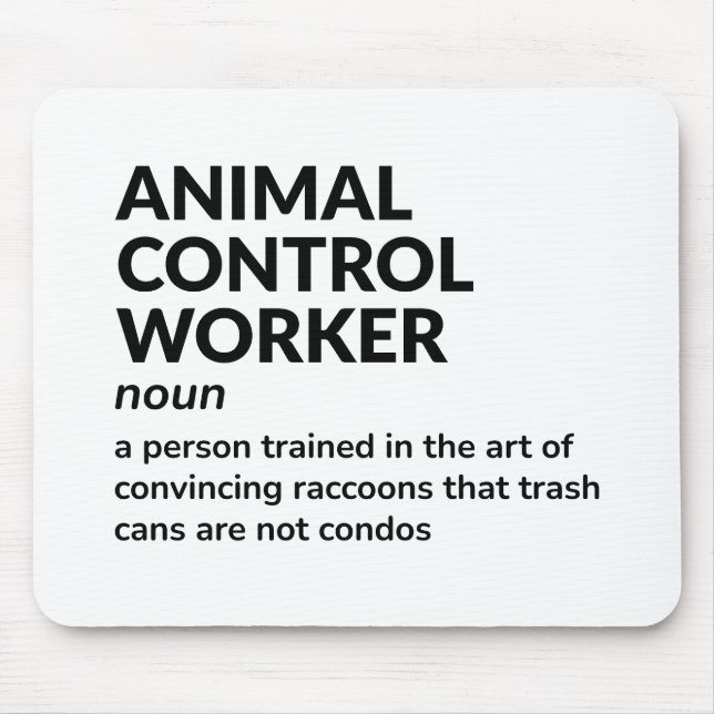 Mousepad Responsável pelo Controlo dos Animais - Definição  (Frente)