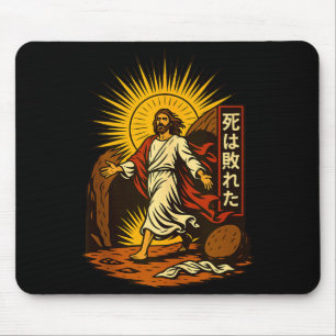 Mousepad Ressurreição de Jesus Arte de Mangá Cristã Morte D