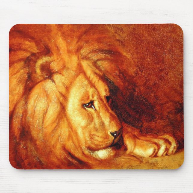 Mousepad Resting Lion (por Abbott Handerson Thayer) (Frente)