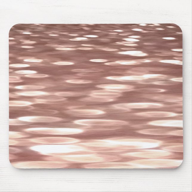 Mousepad Resumo #3: brilho de Rosa Dourada Cobre (Frente)