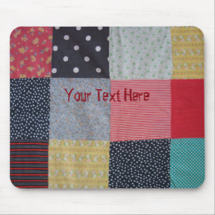 Mousepad retalhos coloridos tecido modelado do vintage
