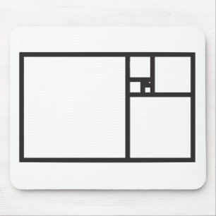 Mousepad Retângulo dourado