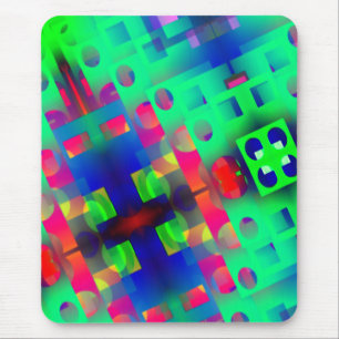 Mousepad Retângulos coloridos com orifício, soltos no centr
