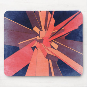 Mousepad Retângulos laranja Vintage