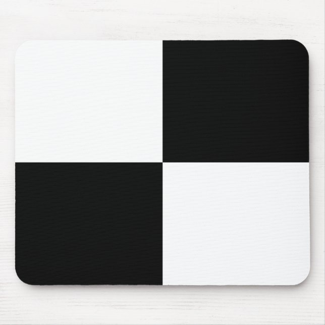 Mousepad Retângulos preto e branco (Frente)
