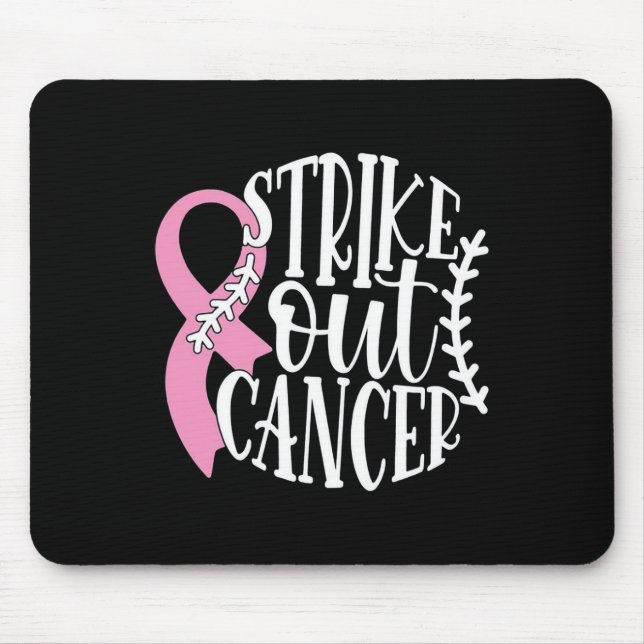 Mousepad Retirar o Cancer de Mama Baseball Combater a Consc (Frente)