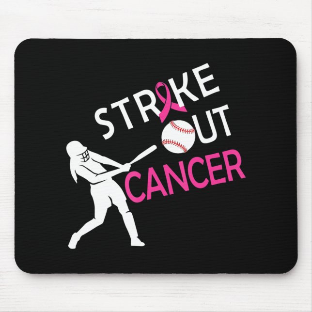 Mousepad Retirar o Cancer de Mama Baseball Combater a Consc (Frente)
