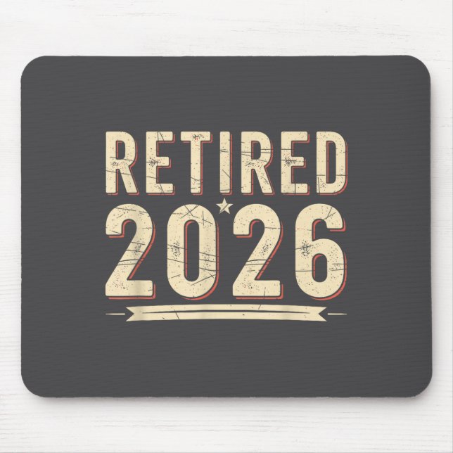 Mousepad Retirement 2026 Countdown Retired Ly Dom  (Frente)