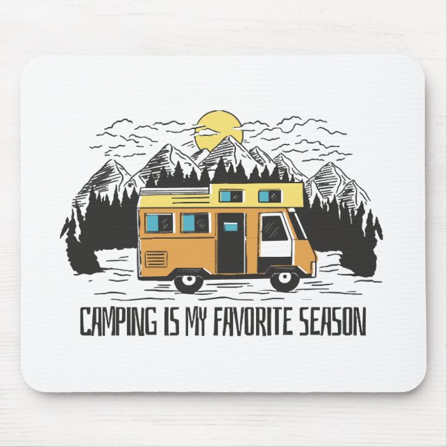 Mousepad Retiro de Campervan na Montanha (Frente)