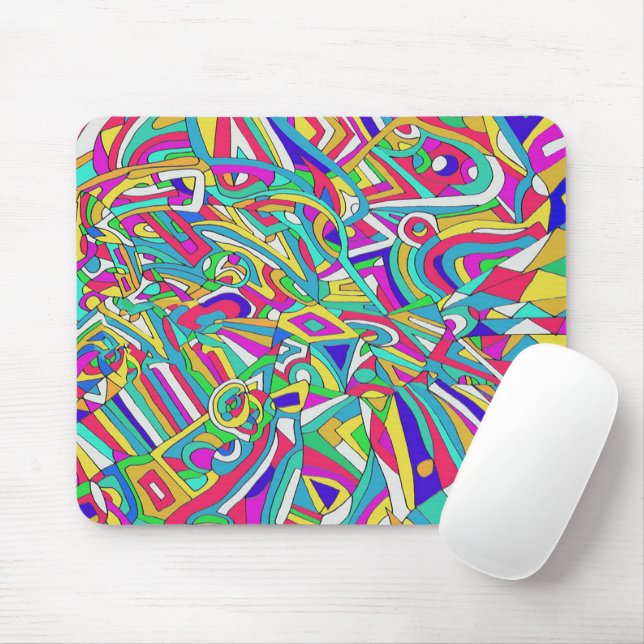 Mousepad Retrato abstrato (Com mouse)