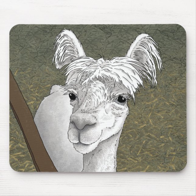 Mousepad Retrato Alpaca 2 (Frente)