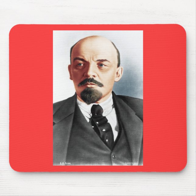 Mousepad Retrato da cor de Lenin (Frente)