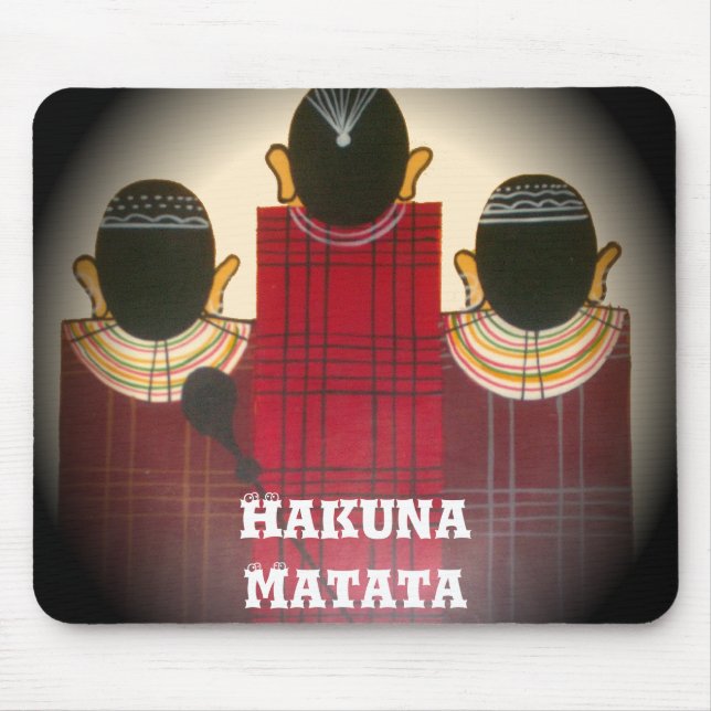 Mousepad Retrato da família Maasai verificado (Frente)