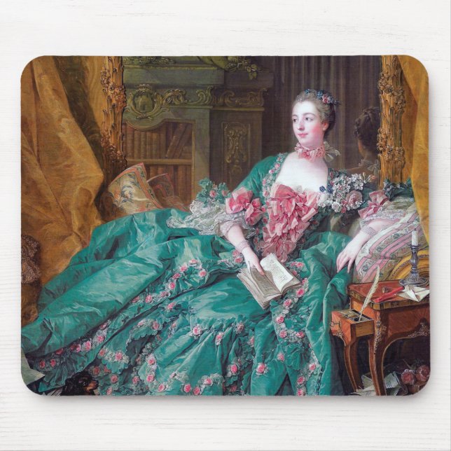 Mousepad Retrato da Madame Pompadour, Boucher (Frente)