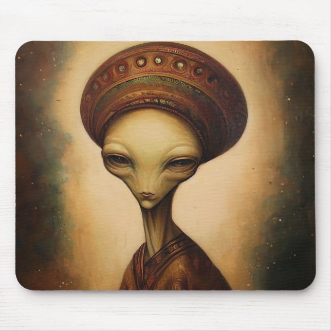 Mousepad Retrato de Alienígena antigo (Frente)