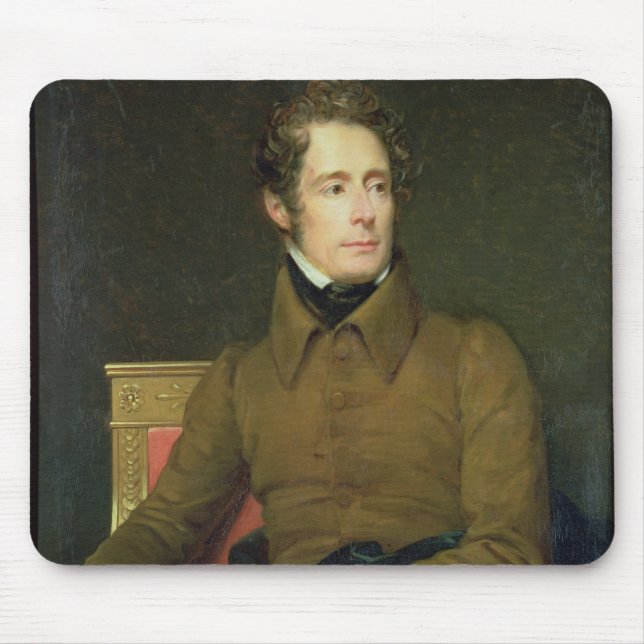Mousepad Retrato de Alphonse de Lamartine, 1831 (Frente)
