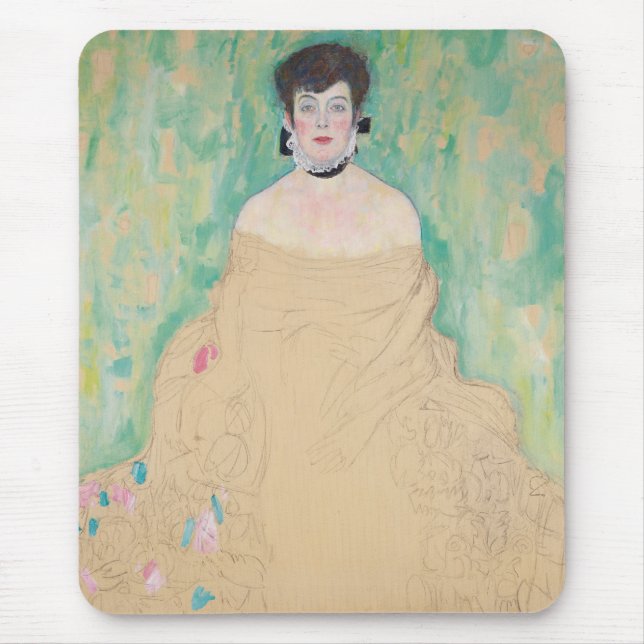 Mousepad Retrato de Amalie Zuckerkandl por Gustav Klimt (Frente)