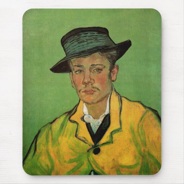 Mousepad Retrato de Armand Roulin por Vincent van Gogh (Frente)