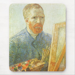 Mousepad Retrato de auto na frente da armação, Vincent va