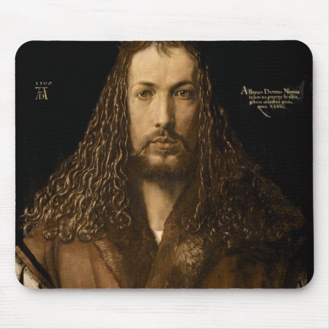 Mousepad Retrato de auto na idade de vinte e oito, 1500 (Frente)