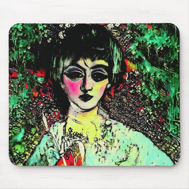 Mousepad Retrato de Beleza Gótica (Frente)