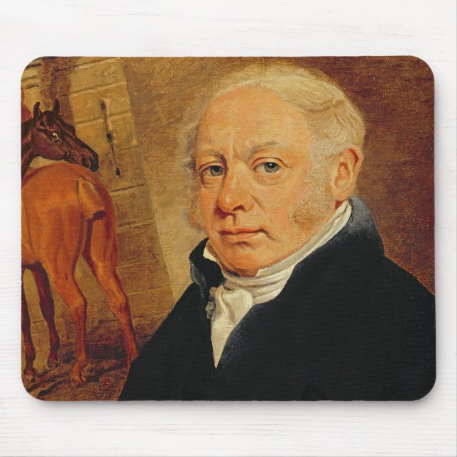 Mousepad Retrato de Ben Marshall (1767-1835) (óleo no canva (Frente)