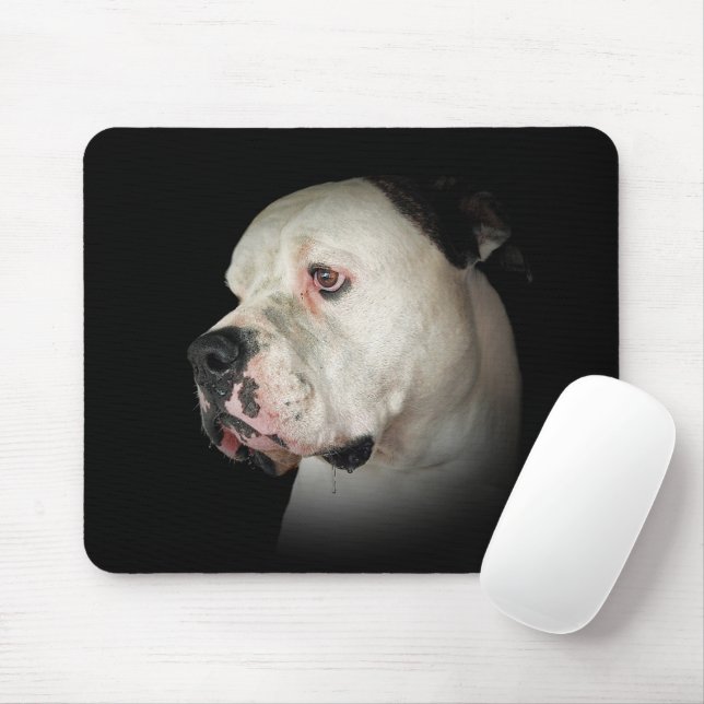 Mousepad Retrato de Cão-Touro Americano (Com mouse)