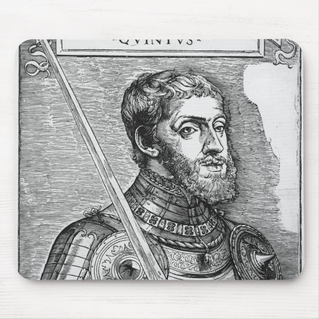 Mousepad Retrato de Charles V, imperador romano santamente (Frente)