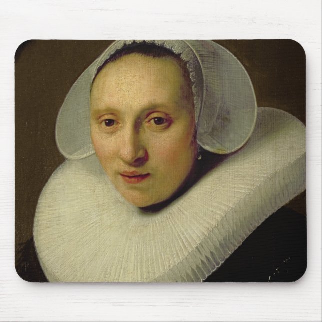 Mousepad Retrato de Cornelia Pronck, esposa de Albert (Frente)