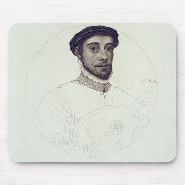 Mousepad Retrato de David Rizio, um original pintado (Frente)